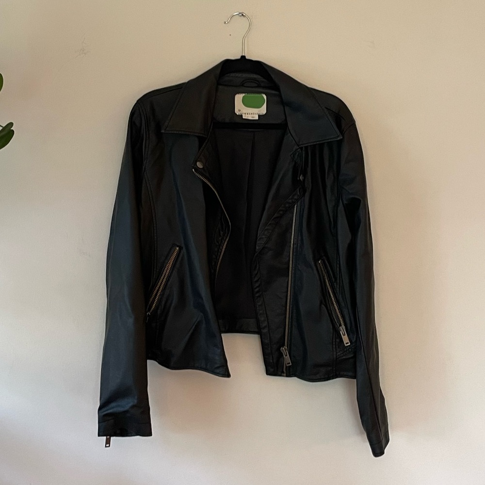 Anthropologie Black Leather Jacket
